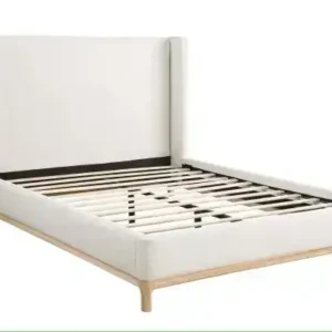 KING BED FRAME - BEIGE