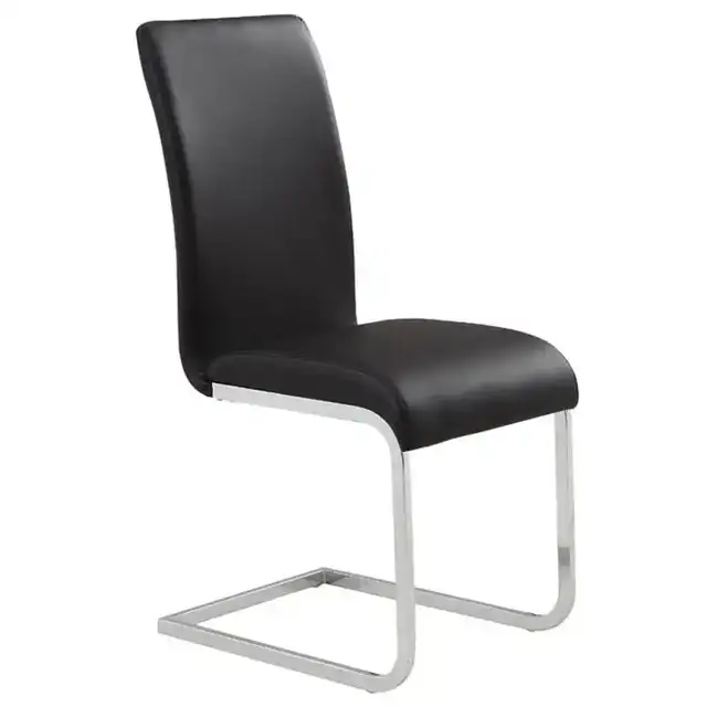 Maxim Dining/Lounge Chair in Black and Chrome — 1 Chair