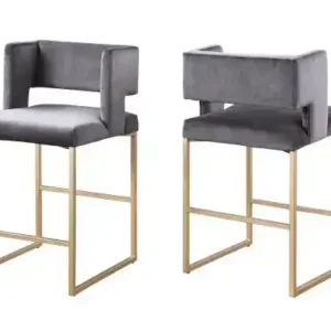 COUNTER STOOL, SET OF 2, GREY
