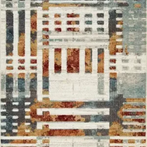 5 X 8 AREA RUG - CREAM/GREY/BROWN