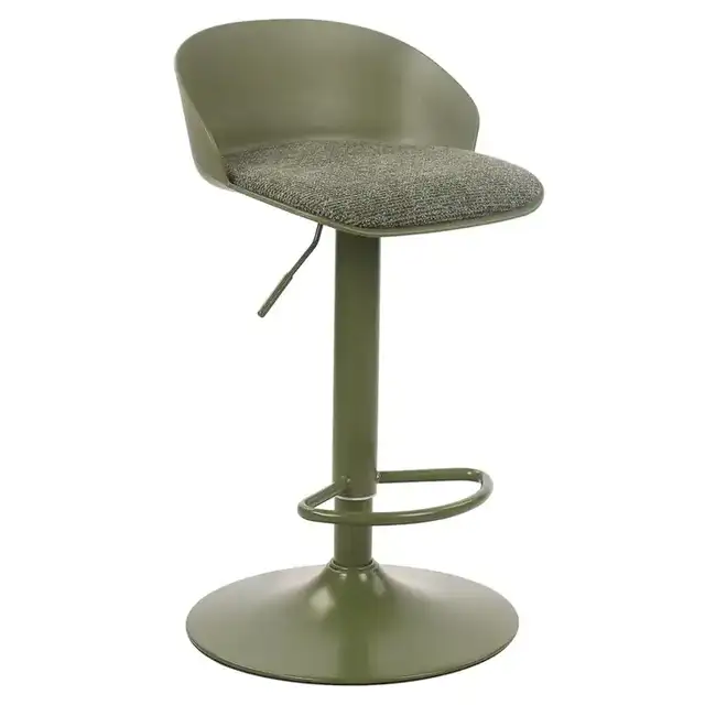 Mabel Adjustable Air-Lift Stool, Set of 2 in Green