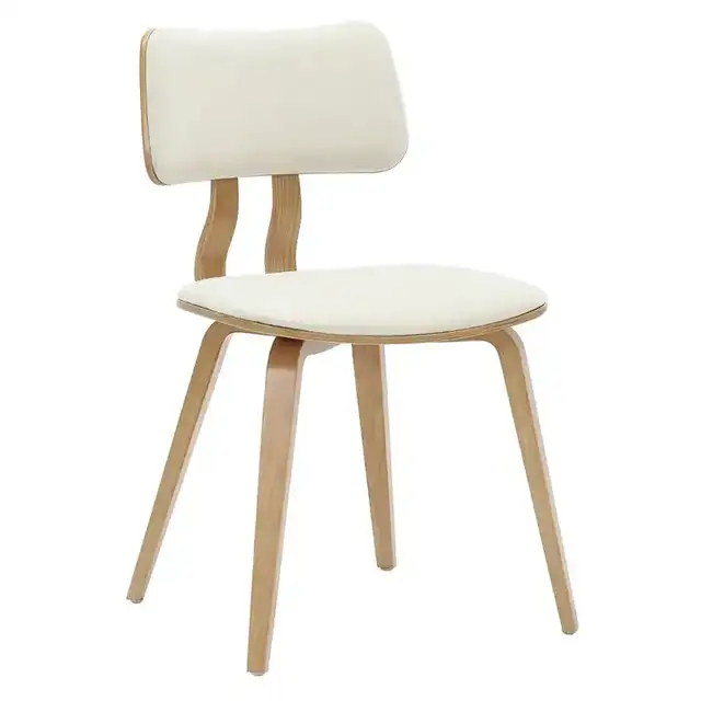 Zuni Dining/Lounge Chair, Fabric in Beige Fabric and Natural — 1 Chair