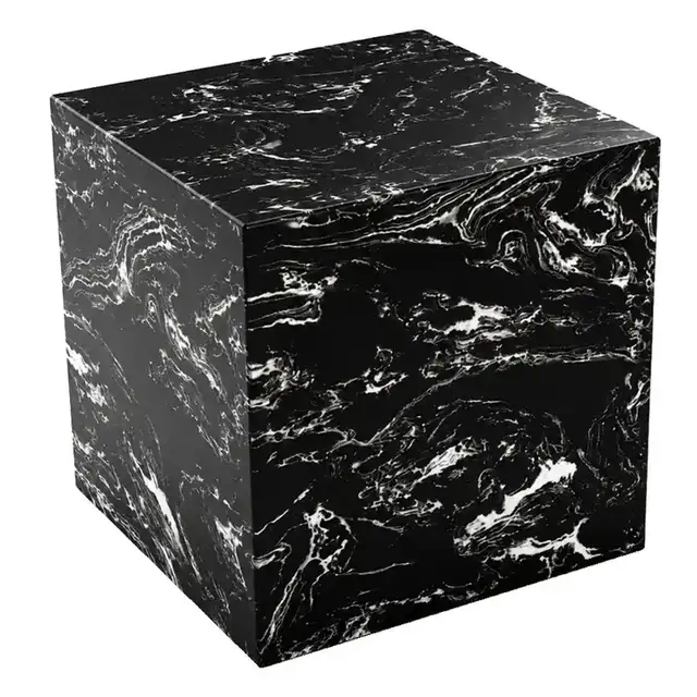 Artemis Square Accent Table in Napoleon Black