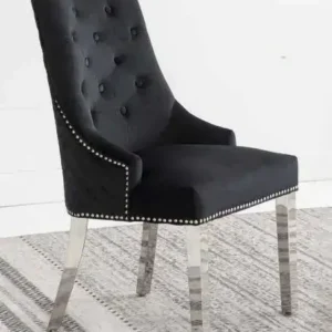 C 1251 - Chair (Black Velvet) — 1 Chair