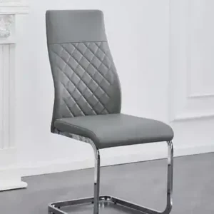 C-1576 - Chair (Grey PU) Diamond — 1 Chair