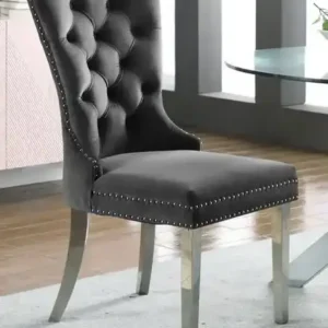 C 1260 - Chair (Grey Velvet) — 1 Chair