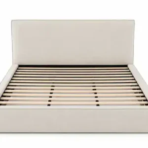QUEEN STORAGE BED - BEIGE