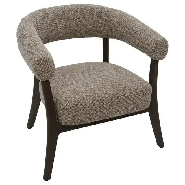 Surin Accent Chair in Brown and Walnut
