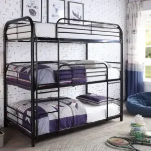 B 503 - S/S 3-Level Bunk Bed (Black)