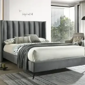 IF 5230 (Grey Velvet) - 60" Queen Bed