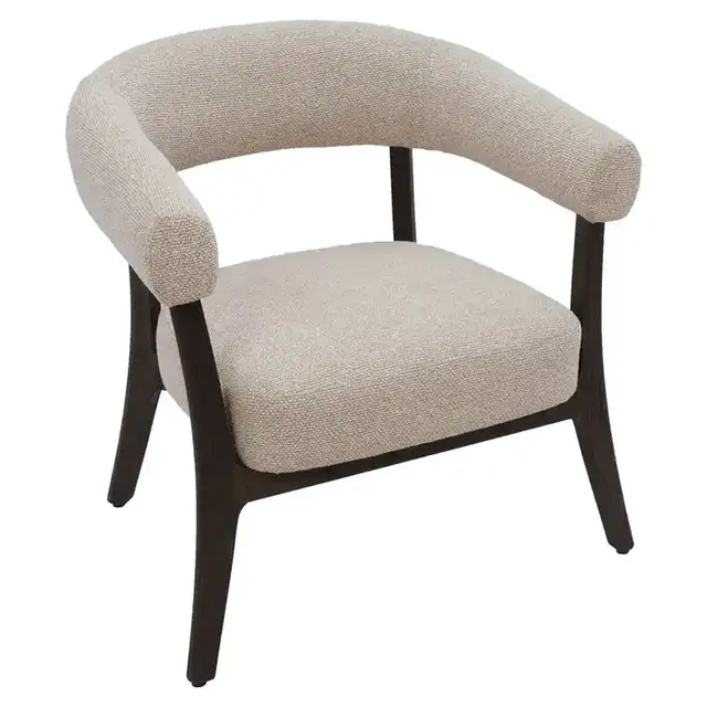 Surin Accent Chair in Oat and Walnut