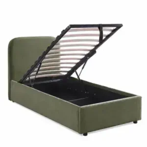 TWIN PLATFORM STORAGE BED - OLIVE GREEN