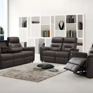 IF 8140 (Brown Leather Match) - 3Pc Power Recliner Set