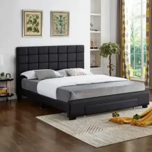 IF 5490 (Black PU) - 60" Queen Bed