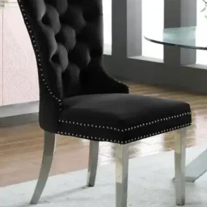 C 1261 - Chair (Black Velvet) — 1 Chair