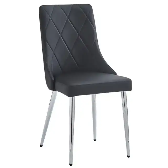Devo Dining/Lounge Chair in Black and Chrome — 1 Chair