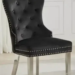 C 1246 - Chair (Black Velvet) — 1 Chair