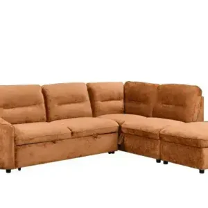 RHF SECTIONAL SLEEPER - BURNT ORANGE