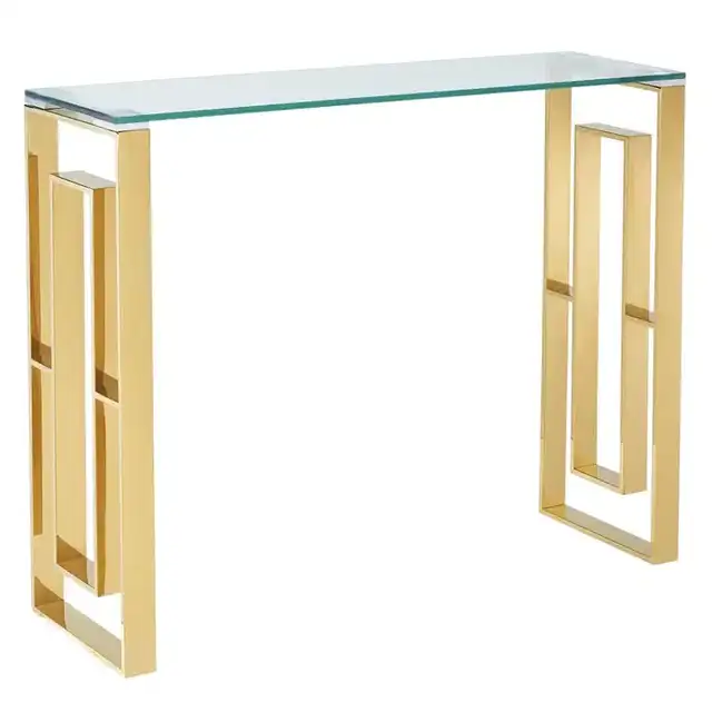 Eros Console and Desk, 39.5" in Gold