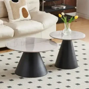 IF 2201 - 2Pc Coffee Tbl Set (Armani Grey Stone)