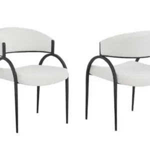 DINING CHAIR CREAM/BLACK — 1 Chair