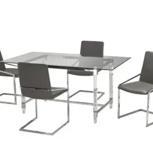 5-PIECE DINING SET - GREY