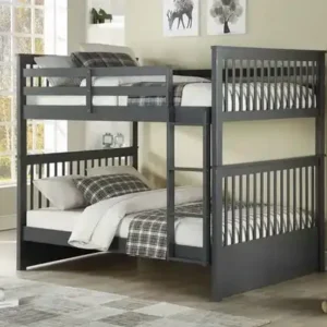 B 123 Double/Double Bunk Bed - Grey