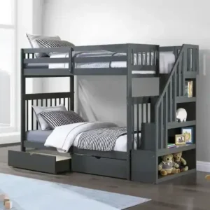 B 1846 - 39"/39" Bunk (Grey)(Reversible stairs)