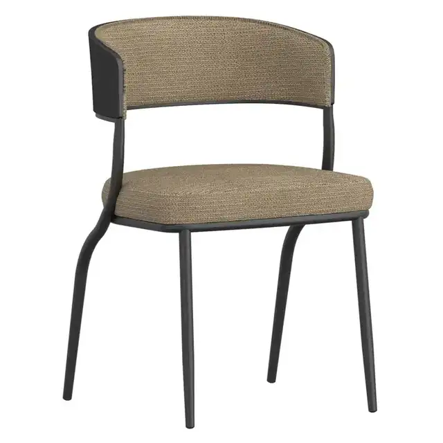 Kazan Dining/Lounge Chair in Dark Beige and Black — 1 Chair
