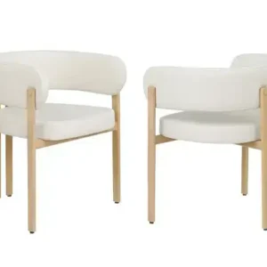 DINING CHAIR CREAM/OAK — 1 Chair