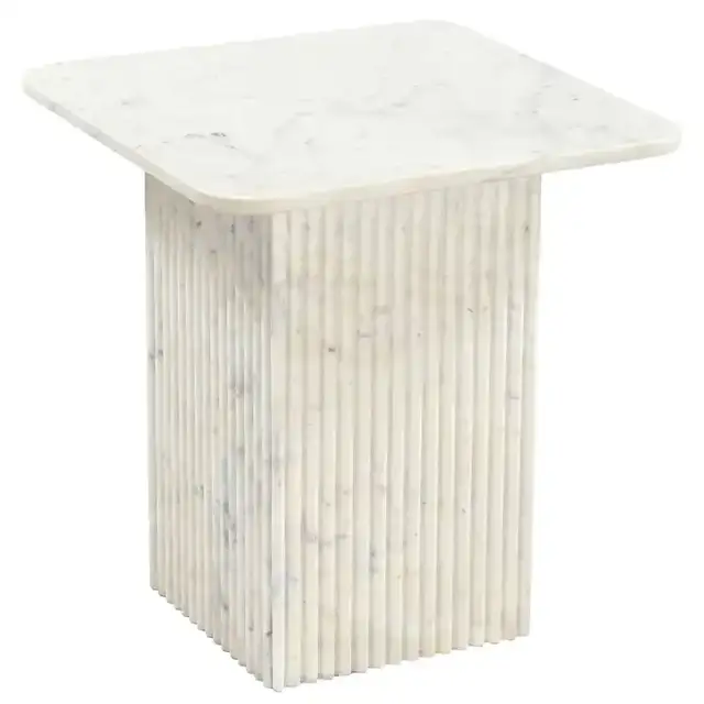 Roland Square Accent Table in White