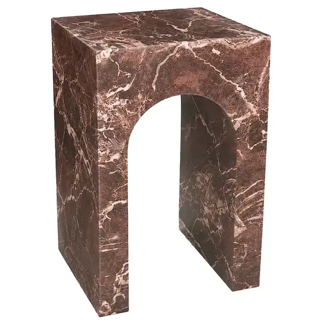 Atticus Square Accent Table in Red Levanto
