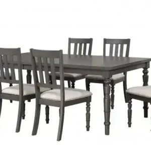 7-PIECE DINING SET - GREY