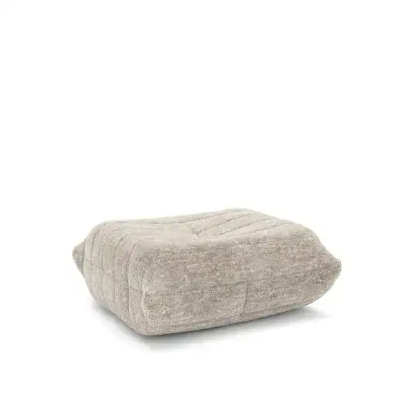 ARMLESS CHAIR & OTTOMAN - BEIGE