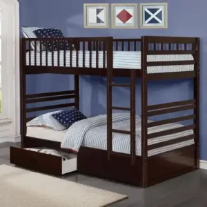 B 110 Single/Single Bunk Bed (Includes Set of Drawers) - Espresso