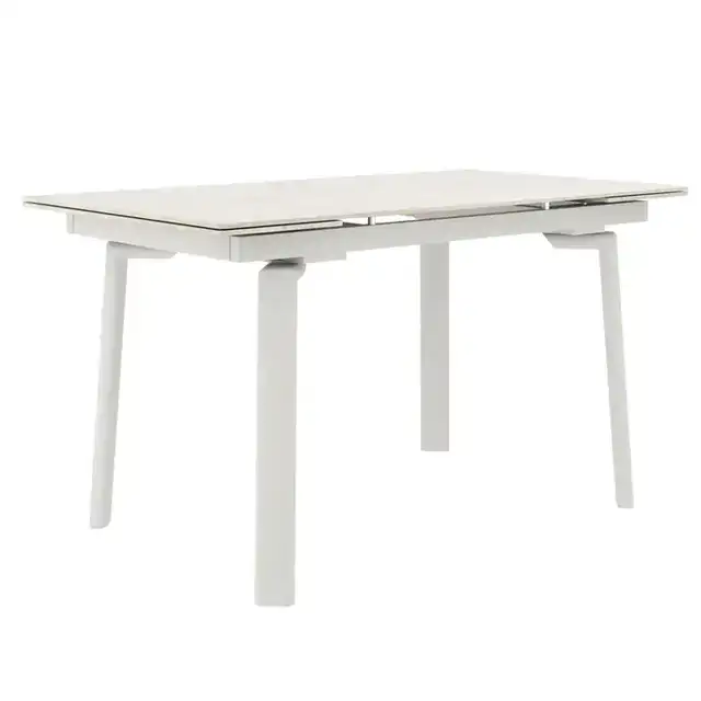 Bellaro and Freya 5pc Dining Set - Travertine Table and Toffee/Natural Chairs