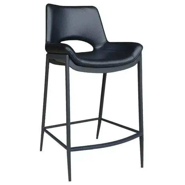 Icona 26" Counter Stool in Black and Black