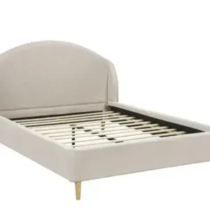 KING PLATFORM BED - BEIGE