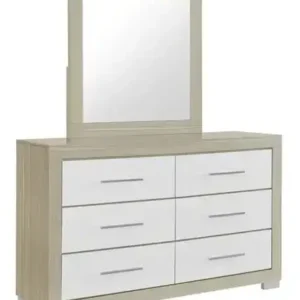Emma (Natural-White) - Dresser & Mirror