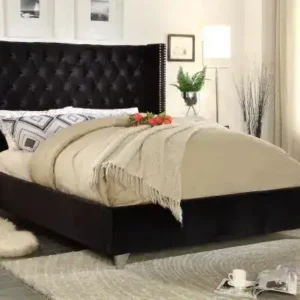IF 5893 Black Velvet - 60" Queen Bed