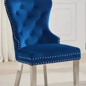 C 1247 - Chair (Blue Velvet) — 1 Chair
