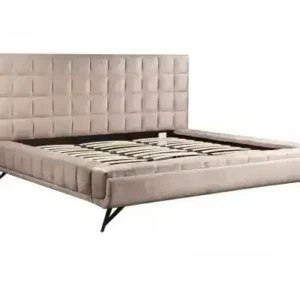 KING PLATFORM BED - BEIGE