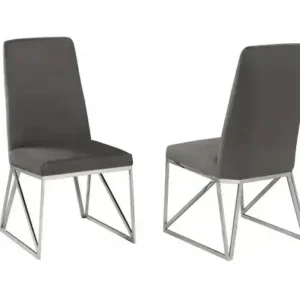 DINING CHAIR, SET OF 2 - GREY