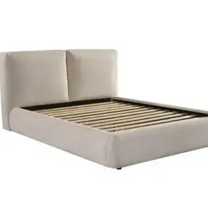 KING BED FRAME - BEIGE
