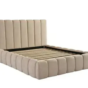 KING BED FRAME - BEIGE