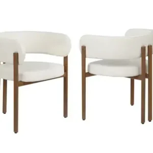 DINING CHAIR CREAM/WALNUT — 1 Chair