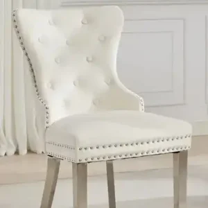 C 1248 - Chair (Creme Velvet) — 1 Chair