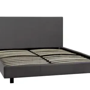 QUEEN BED & MATTRESS SET - GREY