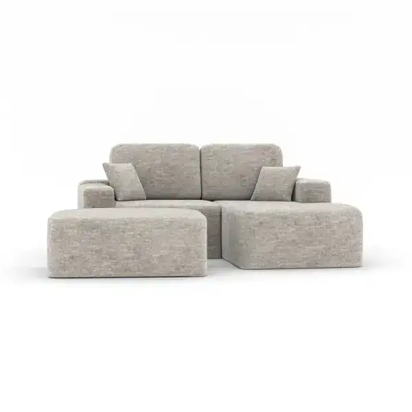 SECTIONAL W/OTTOMAN - BEIGE