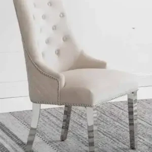 C 1253 - Chair (Creme Velvet) — 1 Chair